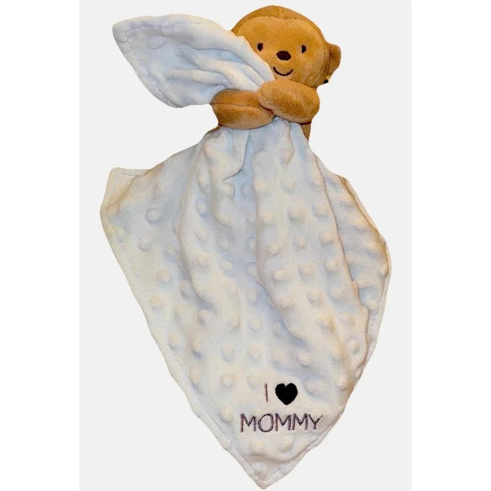 Child Of Mine Carter's Lovey Security Blanket Minky Money Rattle I Love Mommy